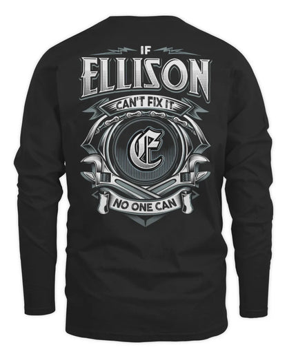 ELLISON AP81-K4-626 - Personalized Ahmed Quote Apparel “If Ahmed Can't Fix It, No One Can” - Men's Long Sleeved T-Shirt - Black