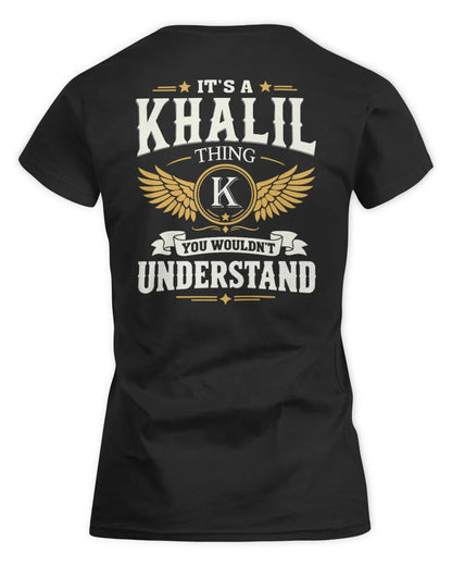 KHALIL KT06-M008 It’s a [NAME] Thing – You Wouldn’t Understand | Personalized Vintage T-Shirt - Women's Standard T-Shirt - Black