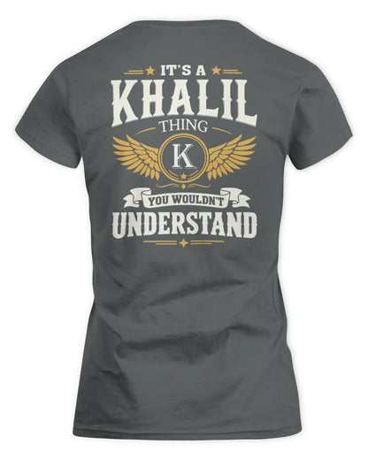 KHALIL KT06-M008 It’s a [NAME] Thing – You Wouldn’t Understand | Personalized Vintage T-Shirt - Women's Standard T-Shirt - Charcoal