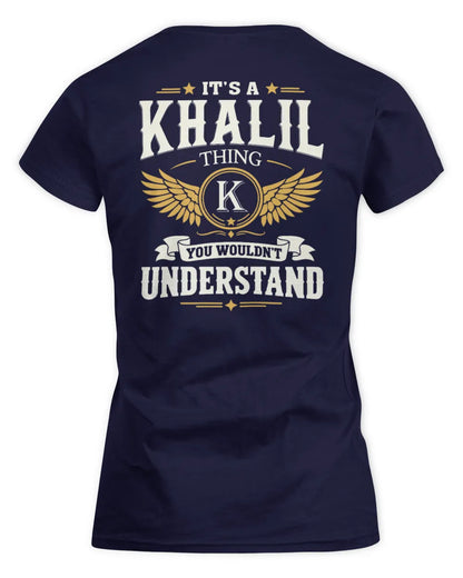 KHALIL KT06-M008 It’s a [NAME] Thing – You Wouldn’t Understand | Personalized Vintage T-Shirt - Women's Standard T-Shirt - Navy
