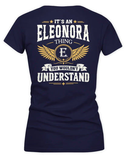 ELEONORA KT06-M008 It’s a [NAME] Thing – You Wouldn’t Understand | Personalized Vintage T-Shirt - Women's V-Neck T-Shirt - Navy