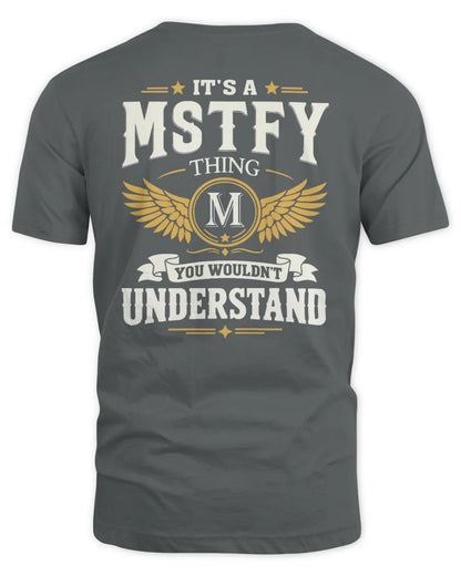 MSTFY KT06-M008 It’s a [NAME] Thing – You Wouldn’t Understand | Personalized Vintage T-Shirt - Unisex Standard T-Shirt - Charcoal