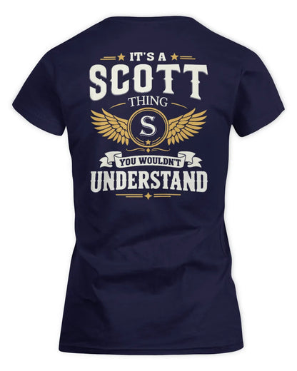 SCOTT KT06-M008 It’s a [NAME] Thing – You Wouldn’t Understand | Personalized Vintage T-Shirt - Women's Standard T-Shirt - Navy