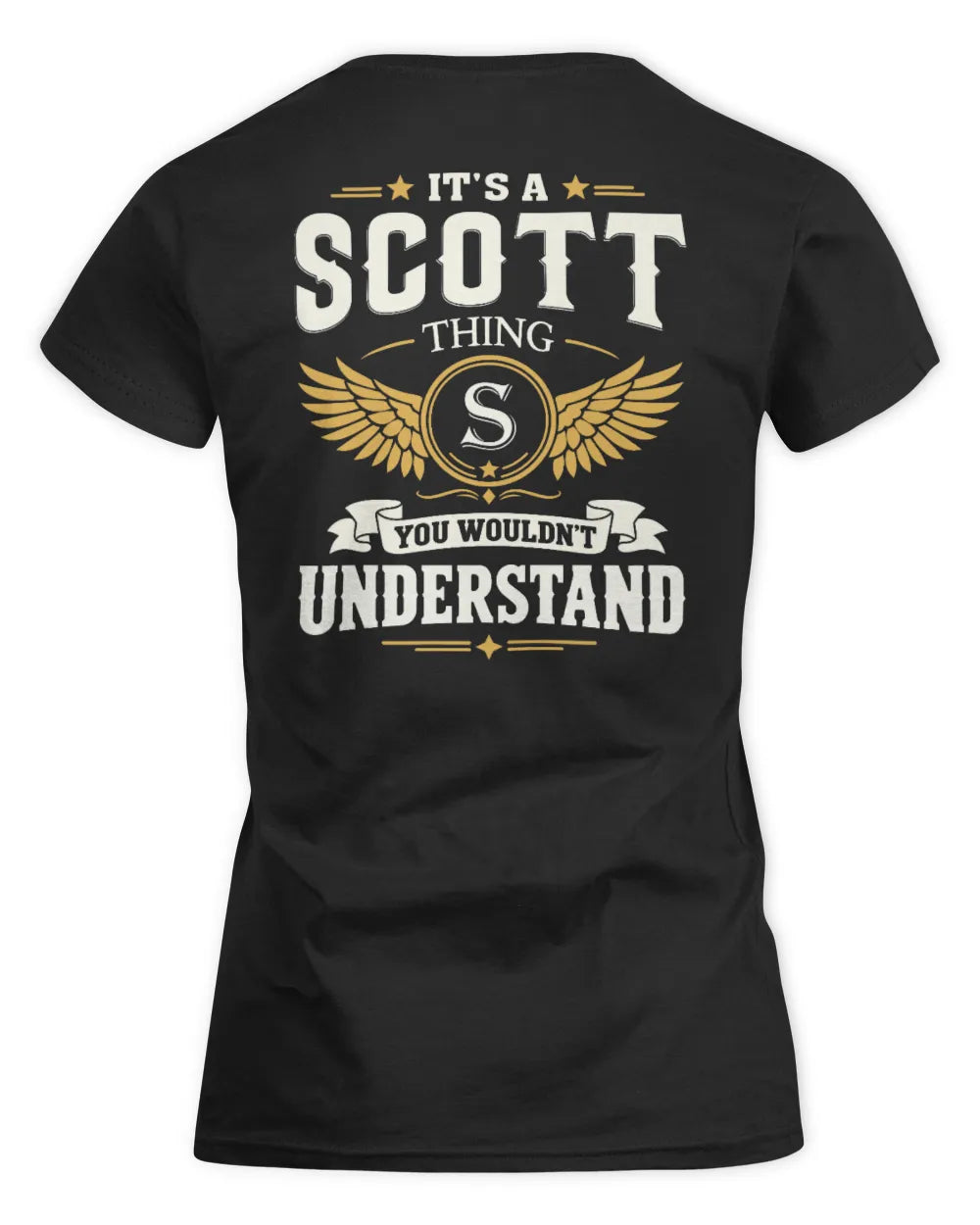 SCOTT KT06-M008 It’s a [NAME] Thing – You Wouldn’t Understand | Personalized Vintage T-Shirt - Women's Standard T-Shirt - Black