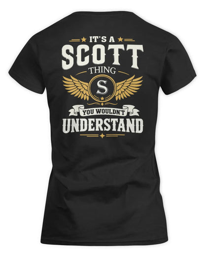 SCOTT KT06-M008 It’s a [NAME] Thing – You Wouldn’t Understand | Personalized Vintage T-Shirt - Women's Standard T-Shirt - Black