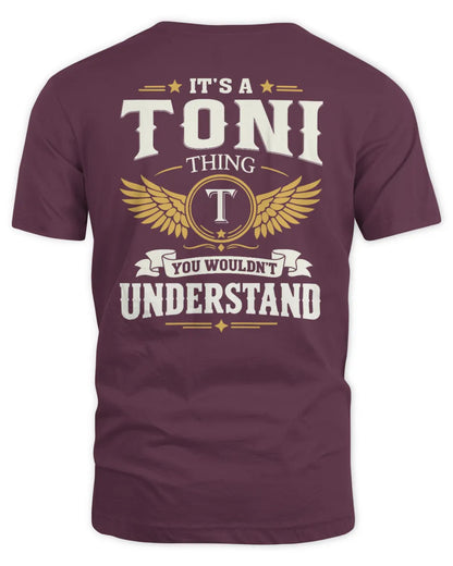 TONI KT06-M008 It’s a [NAME] Thing – You Wouldn’t Understand | Personalized Vintage T-Shirt - Unisex Standard T-Shirt - Maroon