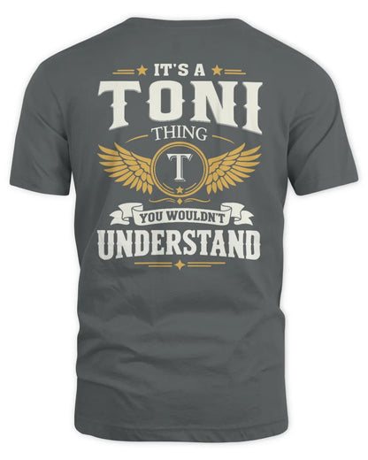 TONI KT06-M008 It’s a [NAME] Thing – You Wouldn’t Understand | Personalized Vintage T-Shirt - Unisex Standard T-Shirt - Charcoal
