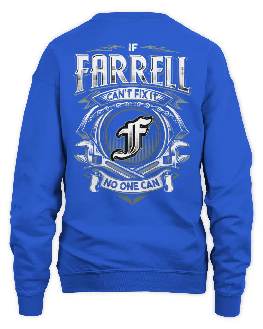 FARRELL AP81-K4-626 - Personalized Ahmed Quote Apparel “If Ahmed Can't Fix It, No One Can” - Unisex Sweatshirt - Royal