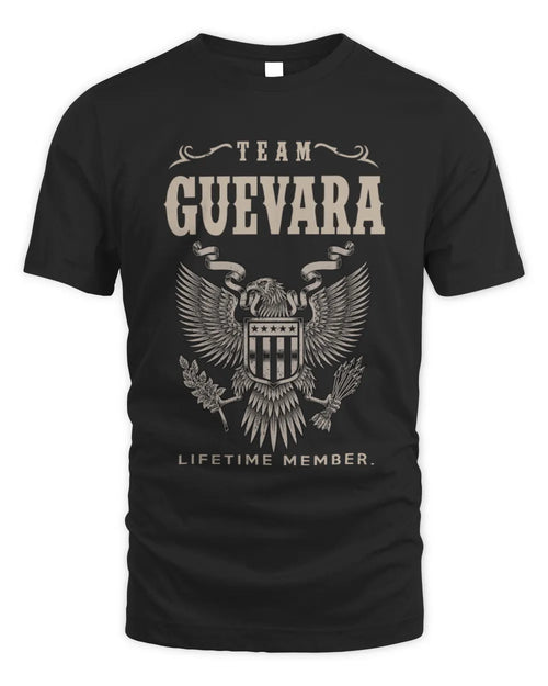 GUEVARA TP06-K82 – Personalized Classic Style Apparel “Team NAME Lifetime Member” - Unisex Standard T-Shirt - Black