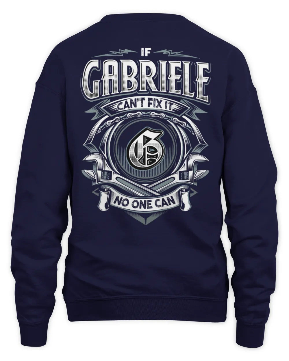 GABRIELE AP81-K4-626 - Personalized Ahmed Quote Apparel “If Ahmed Can't Fix It, No One Can” - Unisex Sweatshirt - Navy