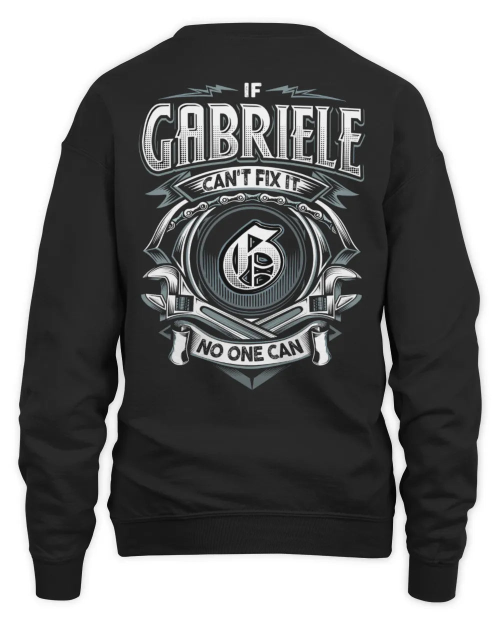 GABRIELE AP81-K4-626 - Personalized Ahmed Quote Apparel “If Ahmed Can't Fix It, No One Can” - Unisex Sweatshirt - Black