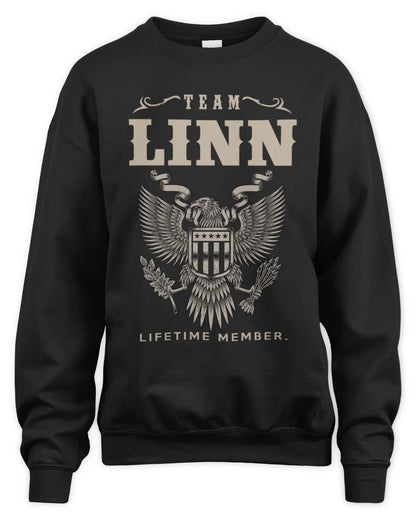 LINN TP06-K82 – Personalized Classic Style Apparel “Team NAME Lifetime Member” - Unisex Sweatshirt - Black