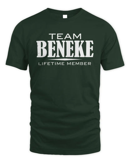 BENEKE BL62-K4-128 - Personalized “Team NAME Lifetime Member” - Unisex Standard T-Shirt - Forest Green
