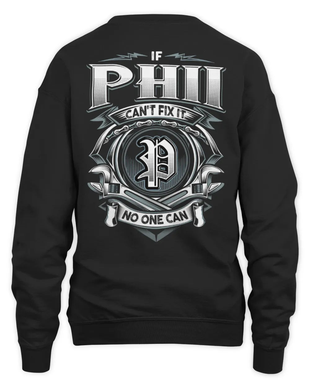 PHII AP81-K4-626 - Personalized Ahmed Quote Apparel “If Ahmed Can't Fix It, No One Can” - Unisex Sweatshirt - Black