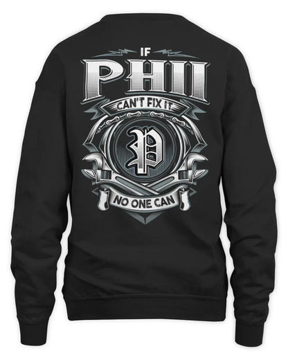 PHII AP81-K4-626 - Personalized Ahmed Quote Apparel “If Ahmed Can't Fix It, No One Can” - Unisex Sweatshirt - Black
