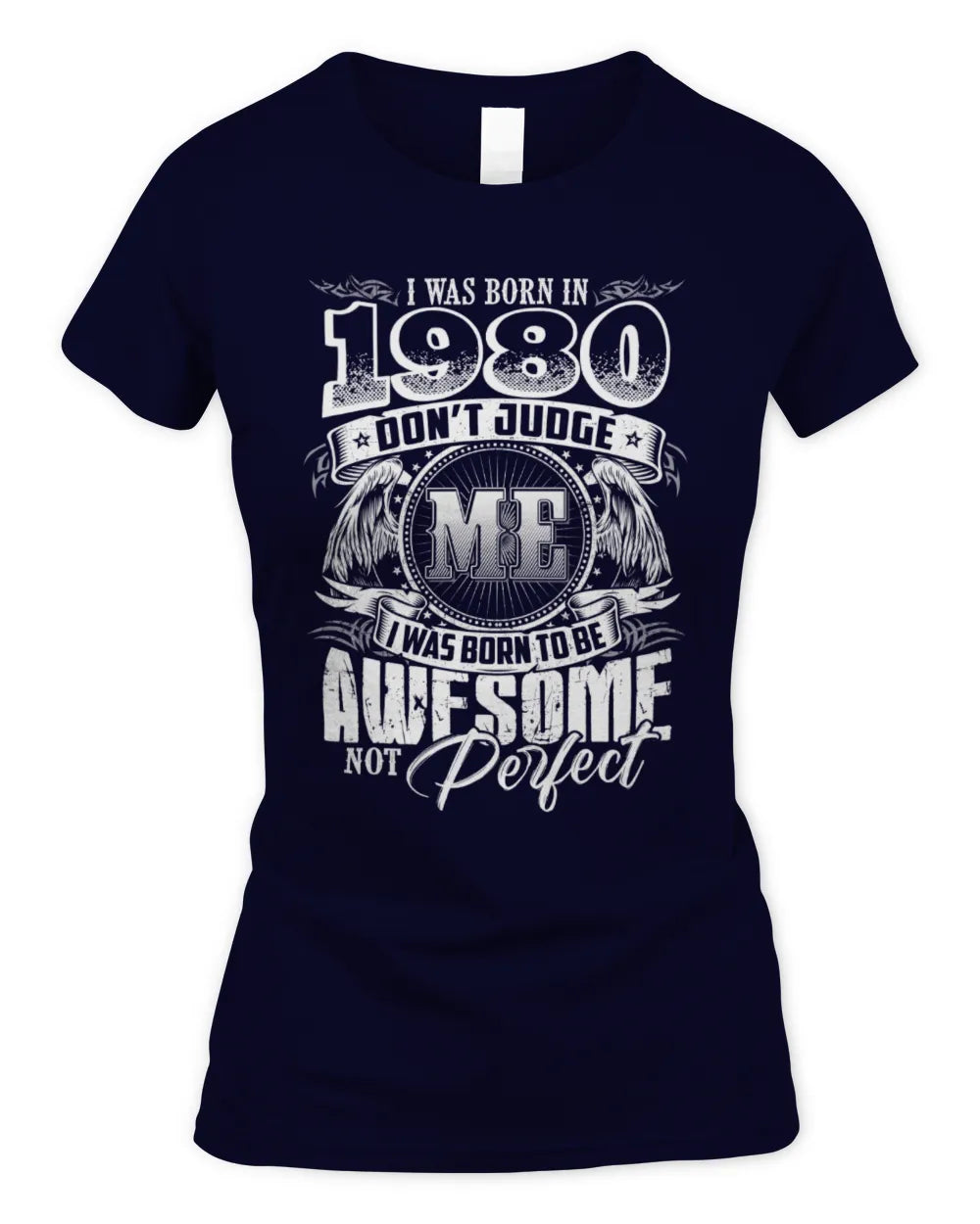 1980 HH89-K2 – Awesome Birth Year Quote T-Shirt - Women's Standard T-Shirt - Navy