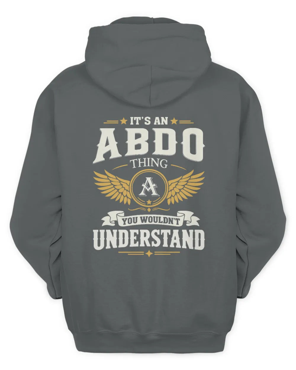 ABDO KT06-M008 It’s a [NAME] Thing – You Wouldn’t Understand | Personalized Vintage T-Shirt - Unisex Hoodie - Charcoal