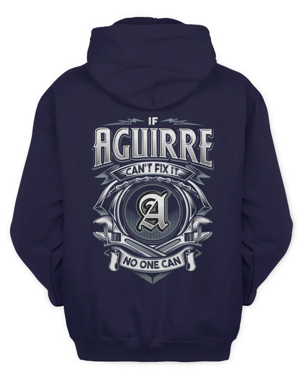 AGUIRRE AP81-K4-626 - Personalized Ahmed Quote Apparel “If Ahmed Can't Fix It, No One Can” - Unisex Hoodie - Navy