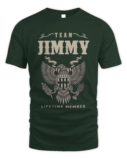 JIMMY TP06-K82 – Personalized Classic Style Apparel “Team NAME Lifetime Member” - Unisex Standard T-Shirt - Forest Green