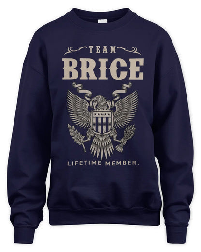 BRICE TP06-K82 – Personalized Classic Style Apparel “Team NAME Lifetime Member” - Unisex Sweatshirt - Navy