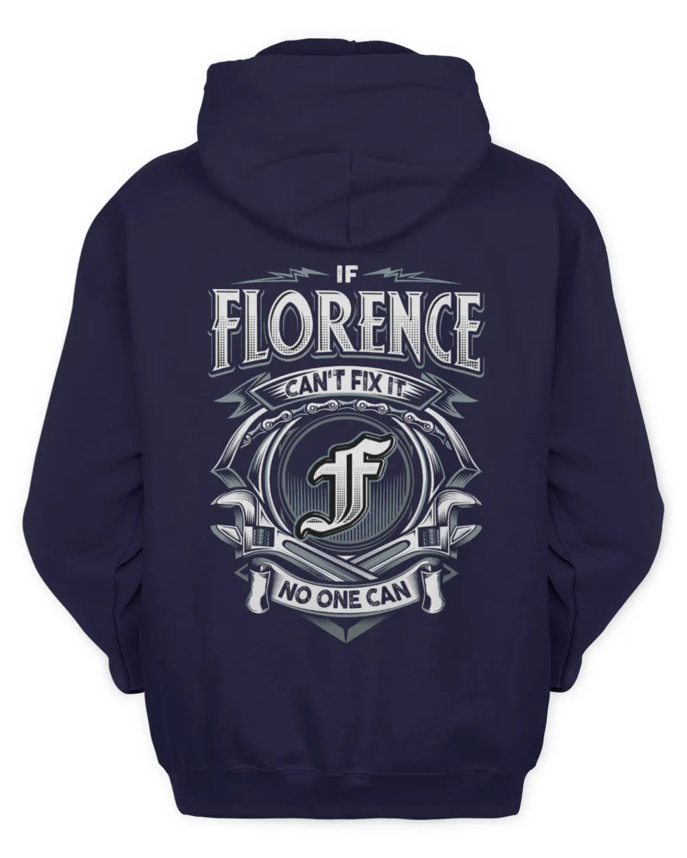 FLORENCE AP81-K4-626 - Personalized Ahmed Quote Apparel “If Ahmed Can't Fix It, No One Can” - Unisex Hoodie - Navy