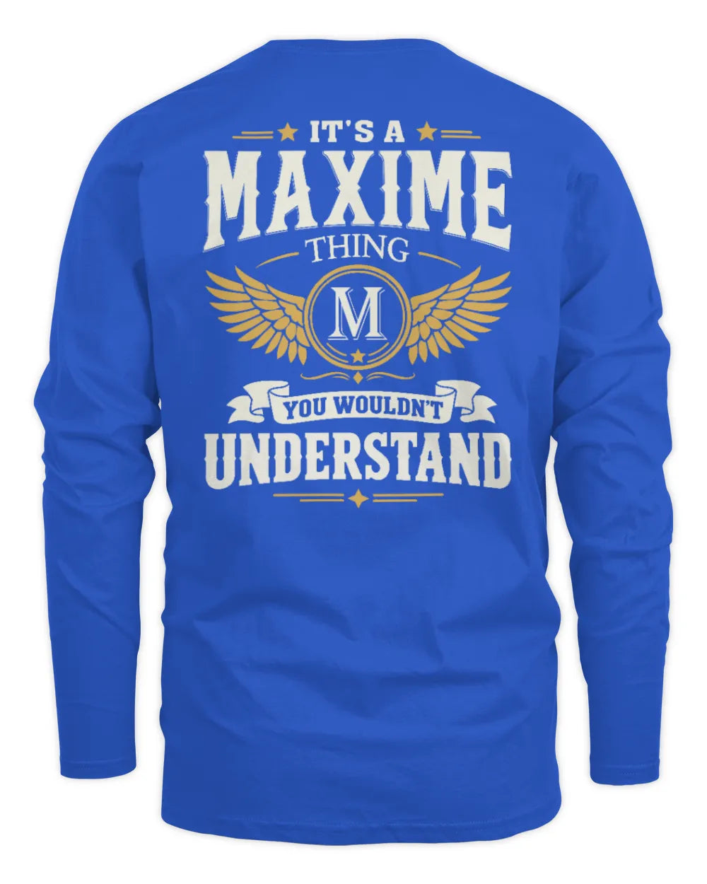 MAXIME KT06-M008 It’s a [NAME] Thing – You Wouldn’t Understand | Personalized Vintage T-Shirt - Men's Long Sleeved T-Shirt - Royal