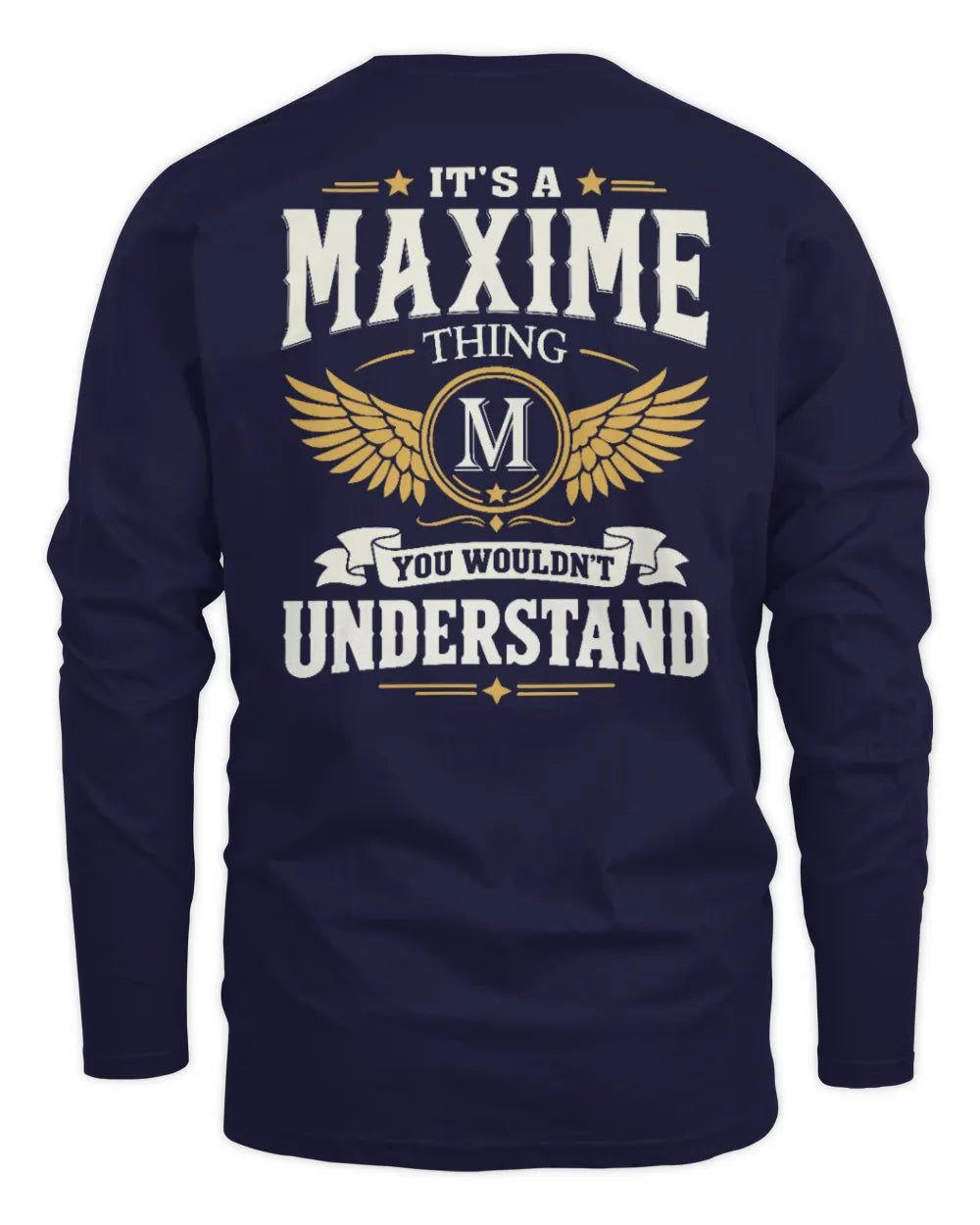 MAXIME KT06-M008 It’s a [NAME] Thing – You Wouldn’t Understand | Personalized Vintage T-Shirt - Men's Long Sleeved T-Shirt - Navy
