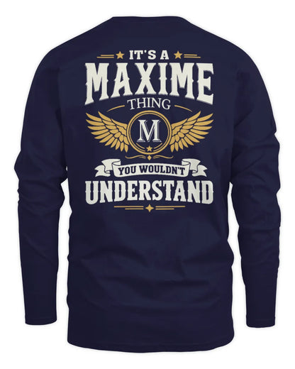 MAXIME KT06-M008 It’s a [NAME] Thing – You Wouldn’t Understand | Personalized Vintage T-Shirt - Men's Long Sleeved T-Shirt - Navy