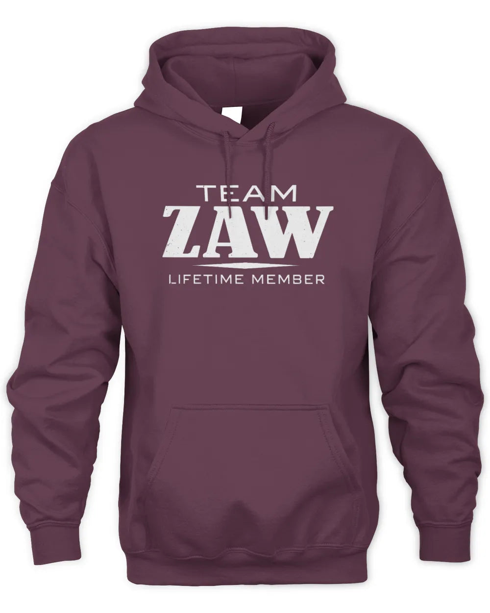 ZAW BL62-K4-128 - Personalized “Team NAME Lifetime Member” - Unisex Hoodie - Maroon