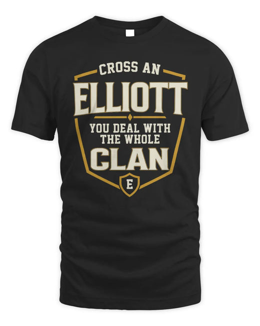 ELLIOTT NT1-K008 Cross A/An NAME, You Deal With the Whole Clan | Personalized Vintage T-Shirt