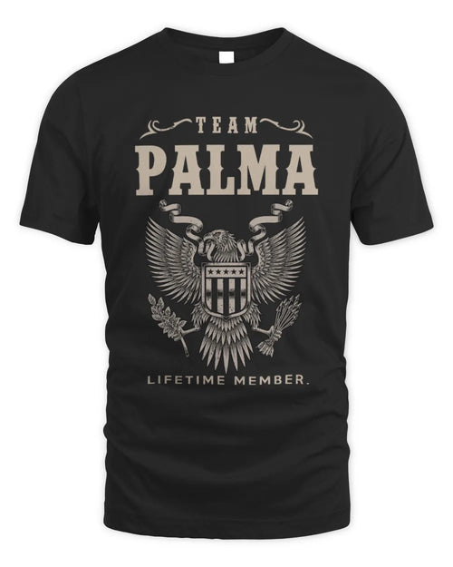 PALMA TP06-K82 – Personalized Classic Style Apparel “Team NAME Lifetime Member” - Unisex Standard T-Shirt - Black