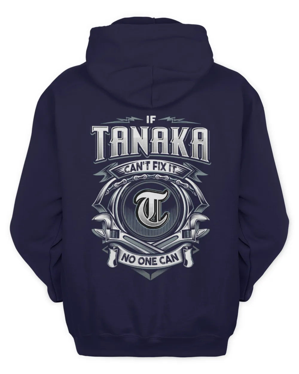 TANAKA AP81-K4-626 - Personalized Ahmed Quote Apparel “If Ahmed Can't Fix It, No One Can” - Unisex Hoodie - Navy
