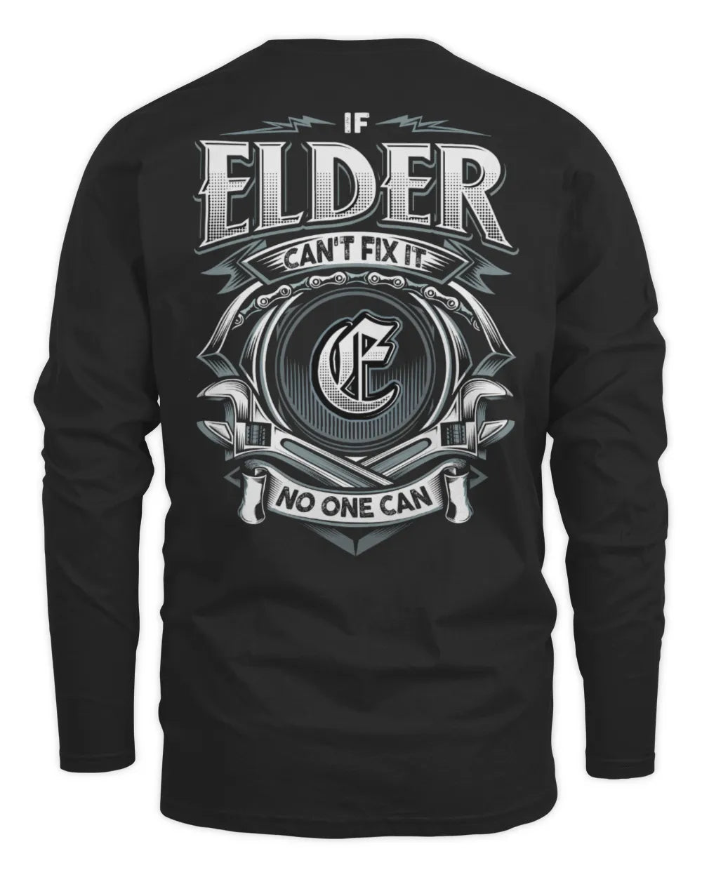 ELDER AP81-K4-626 - Personalized Ahmed Quote Apparel “If Ahmed Can't Fix It, No One Can” - Men's Long Sleeved T-Shirt - Black