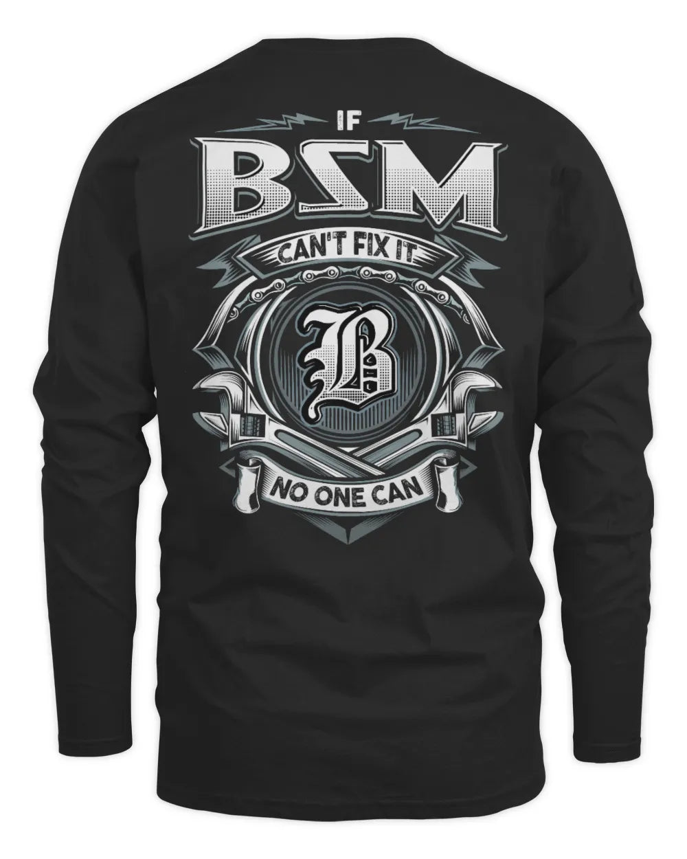 BSM AP81-K4-626 - Personalized Ahmed Quote Apparel “If Ahmed Can't Fix It, No One Can” - Men's Long Sleeved T-Shirt - Black
