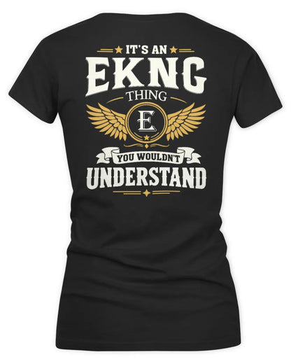 EKNG KT06-M008 It’s a [NAME] Thing – You Wouldn’t Understand | Personalized Vintage T-Shirt - Women's V-Neck T-Shirt - Black