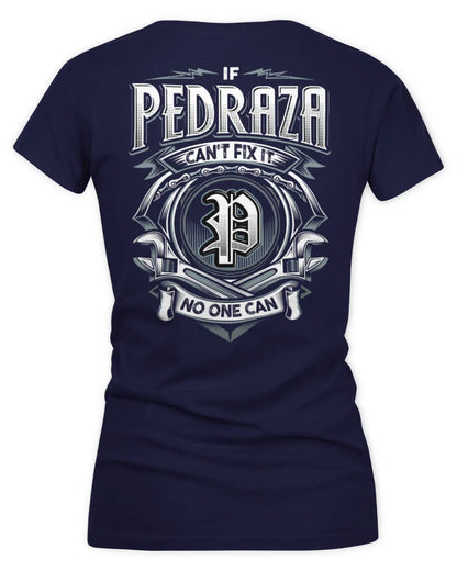 PEDRAZA AP81-K4-626 - Personalized Ahmed Quote Apparel “If Ahmed Can't Fix It, No One Can” - Women's V-Neck T-Shirt - Navy