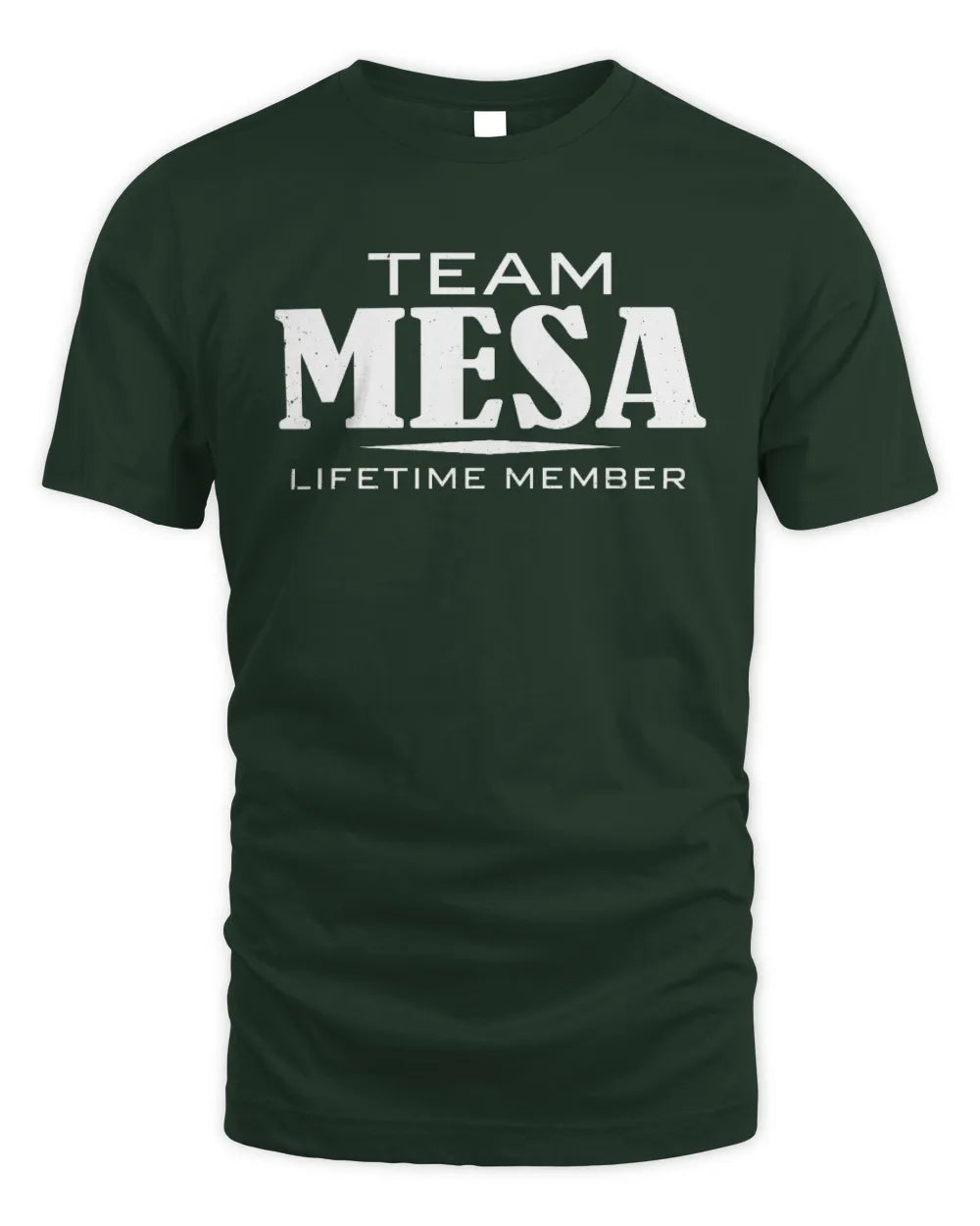 MESA BL62-K4-128 - Personalized “Team NAME Lifetime Member” - Unisex Standard T-Shirt - Forest Green