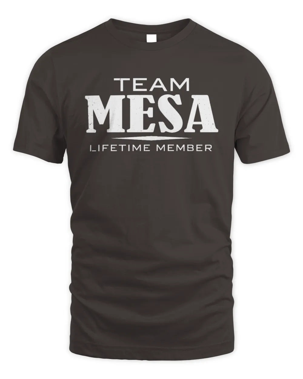 MESA BL62-K4-128 - Personalized “Team NAME Lifetime Member” - Unisex Standard T-Shirt - Dark Chocolate