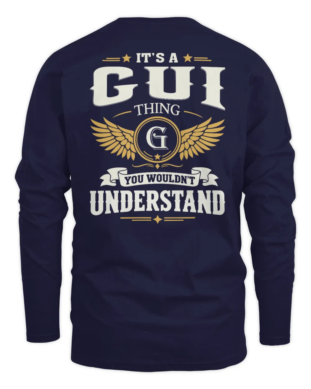 GUI KT06-M008 It’s a [NAME] Thing – You Wouldn’t Understand | Personalized Vintage T-Shirt - Men's Long Sleeved T-Shirt - Navy