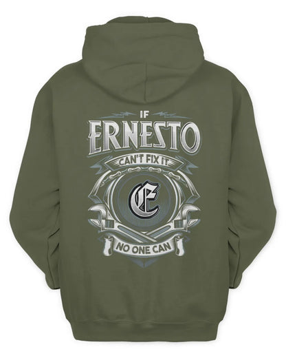 ERNESTO AP81-K4-626 - Personalized Ahmed Quote Apparel “If Ahmed Can't Fix It, No One Can” - Unisex Hoodie - Military Green