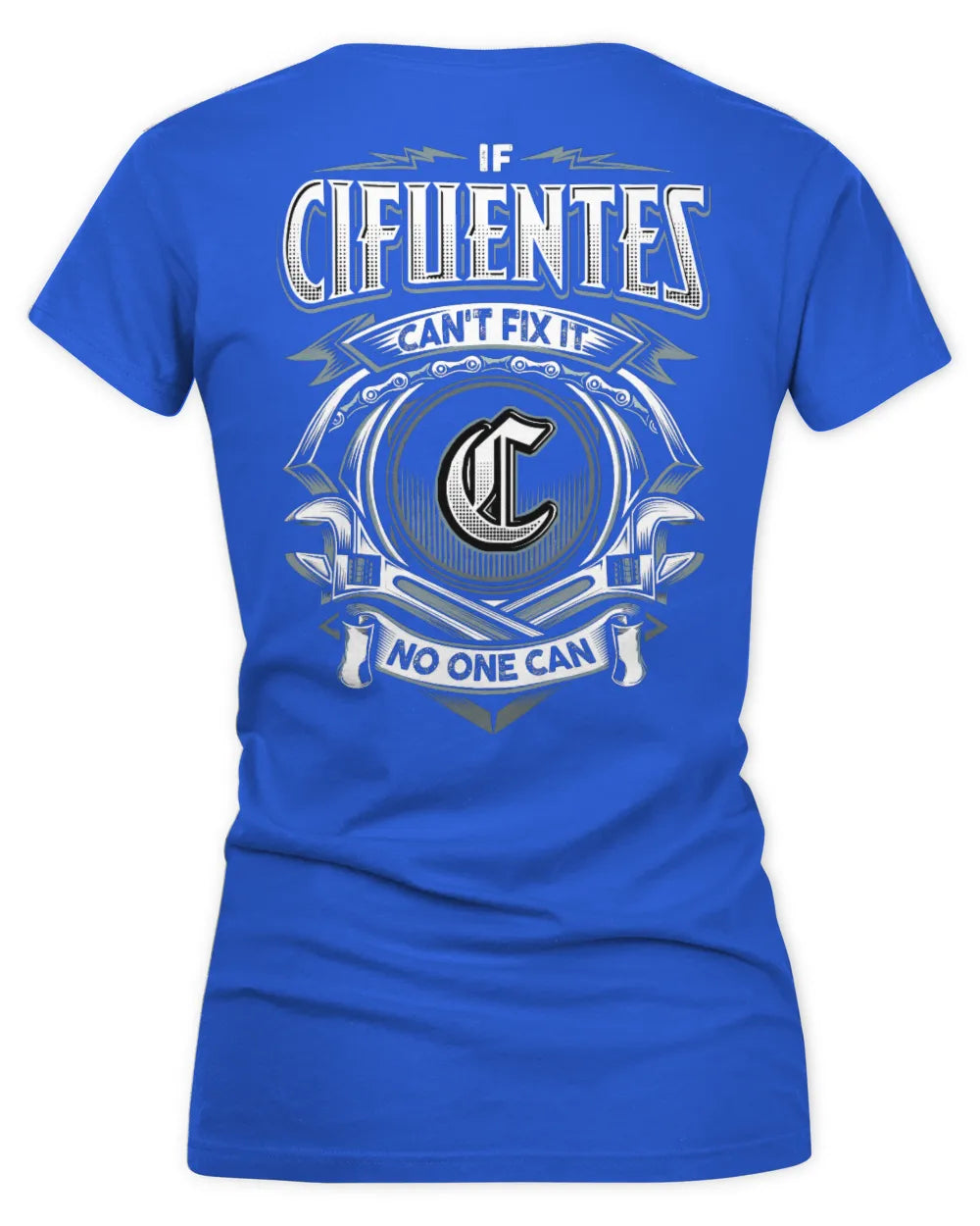 CIFUENTES AP81-K4-626 - Personalized Ahmed Quote Apparel “If Ahmed Can't Fix It, No One Can” - Women's V-Neck T-Shirt - Royal
