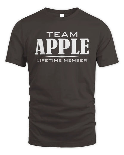 APPLE BL62-K4-128 - Personalized “Team NAME Lifetime Member” - Unisex Standard T-Shirt - Dark Chocolate
