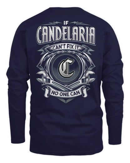CANDELARIA AP81-K4-626 - Personalized Ahmed Quote Apparel “If Ahmed Can't Fix It, No One Can” - Men's Long Sleeved T-Shirt - Navy