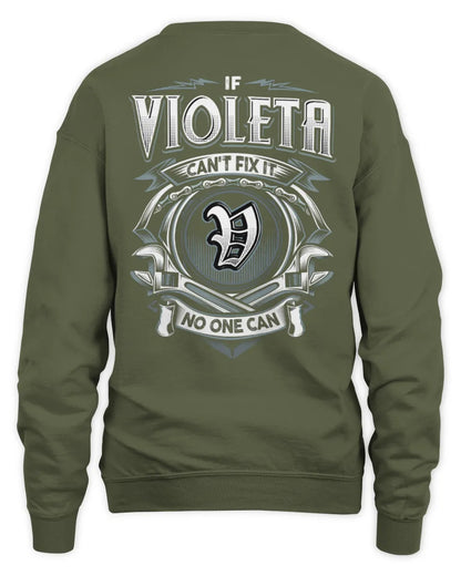 VIOLETA AP81-K4-626 - Personalized Ahmed Quote Apparel “If Ahmed Can't Fix It, No One Can” - Unisex Sweatshirt - Military Green