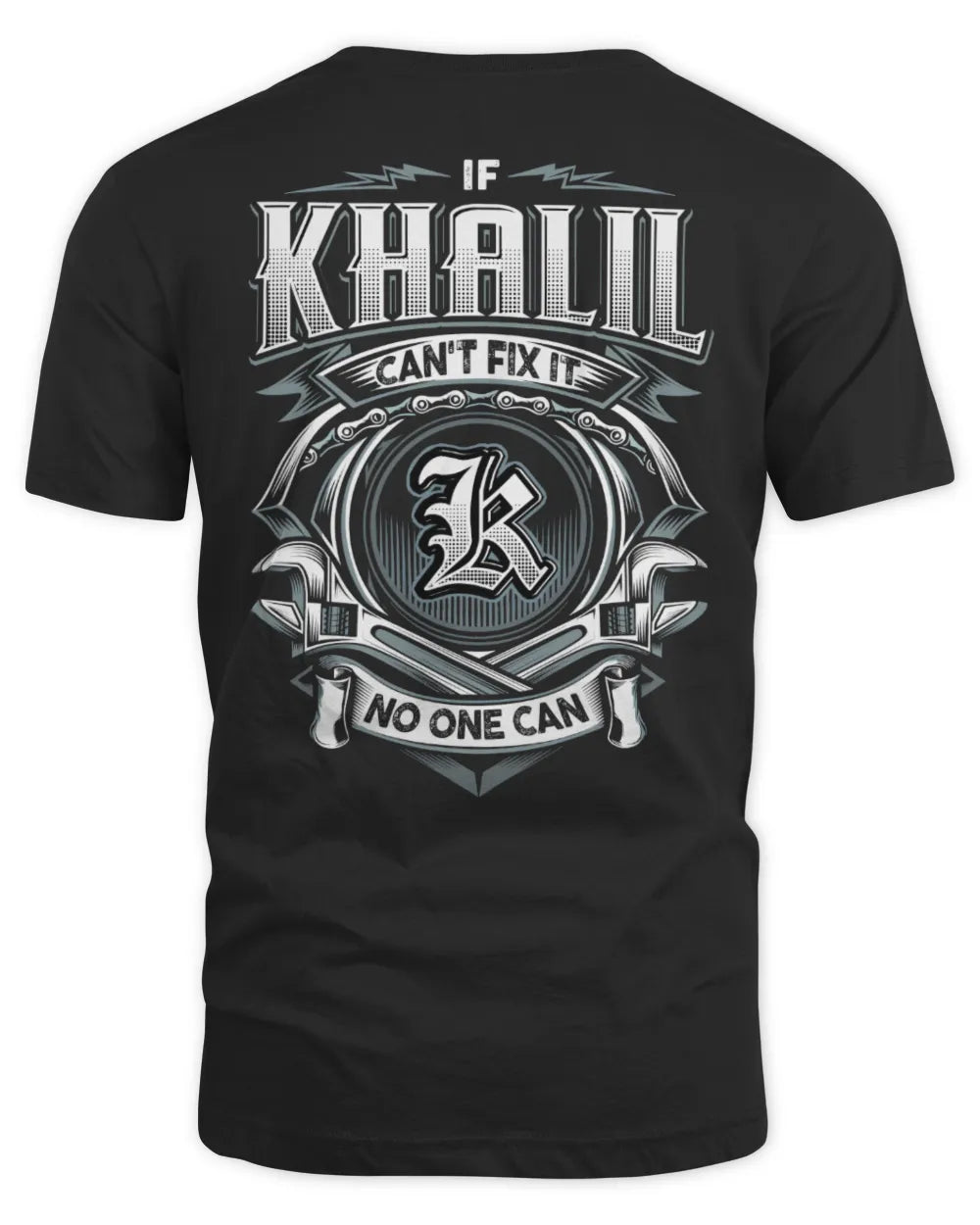 KHALIL AP81-K4-626 - Personalized Ahmed Quote Apparel “If Ahmed Can't Fix It, No One Can” - Unisex Standard T-Shirt - Black