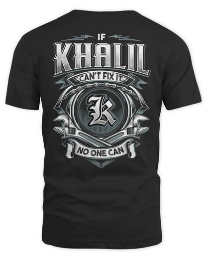 KHALIL AP81-K4-626 - Personalized Ahmed Quote Apparel “If Ahmed Can't Fix It, No One Can” - Unisex Standard T-Shirt - Black