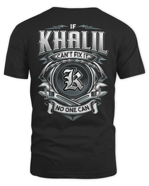 KHALIL AP81-K4-626 - Personalized Ahmed Quote Apparel “If Ahmed Can't Fix It, No One Can” - Unisex Standard T-Shirt - Black