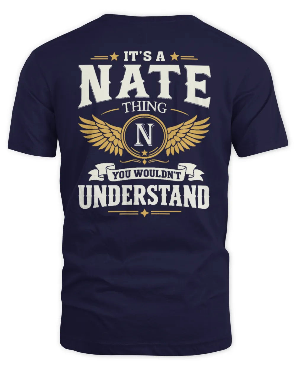 NATE KT06-M008 It’s a [NAME] Thing – You Wouldn’t Understand | Personalized Vintage T-Shirt - Unisex Standard T-Shirt - Navy