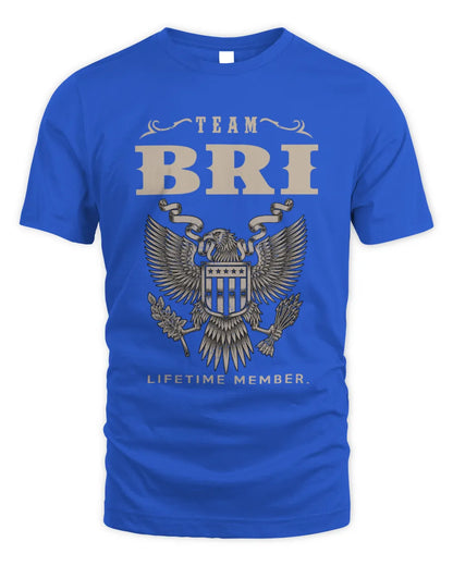 BRI TP06-K82 – Personalized Classic Style Apparel “Team NAME Lifetime Member” - Unisex Standard T-Shirt - Royal