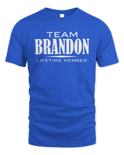 BRANDON BL62-K4-128 - Personalized “Team NAME Lifetime Member” - Unisex Standard T-Shirt - Royal